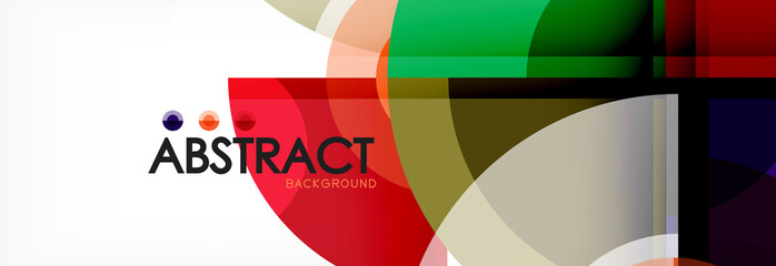 Fototapeta premium Abstract background bright circles geometric design