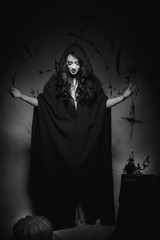 witches sabbath, witch in canopy halloween