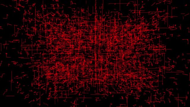 Virtual Space Grid Matrix 3 -Red  -Motion Graphic -10sec Seamless Loop -4K UHD 3840-2160