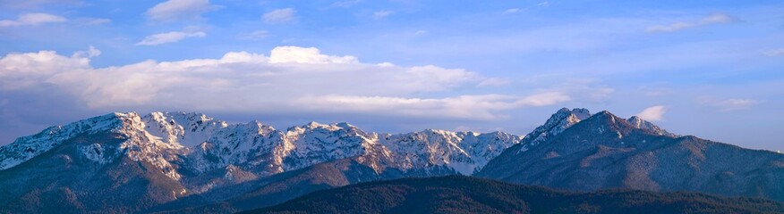 landscape winter mountain panorama, Canada