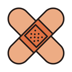 Bandage crossed symbol