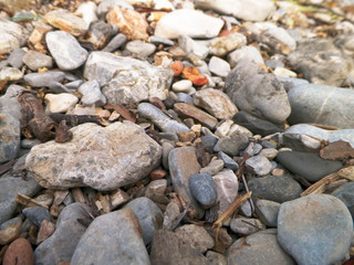 Close up of stones under water as nature background