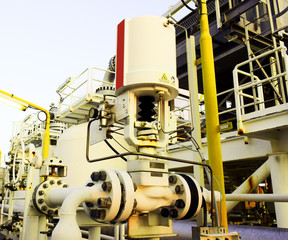 Blowdown valve (BDV).Install on oil and gas process.