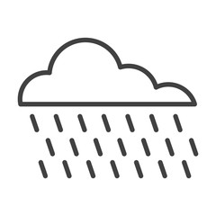 Rainy cloud weather symbol