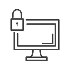 Computer locked symbol