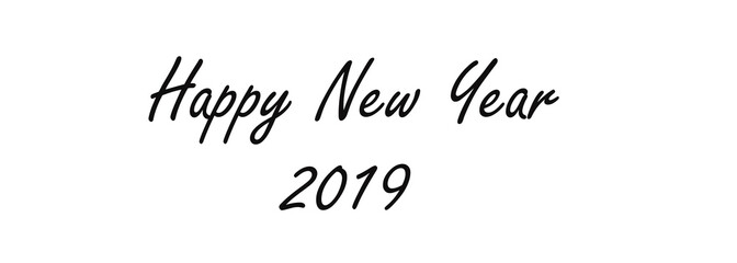 Happy New Year 2019 lettering