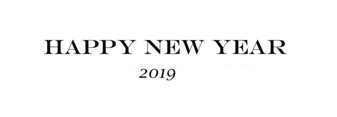 Happy New Year 2019 lettering