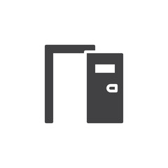 Right to access vector icon. filled flat sign for mobile concept and web design. Open door simple solid icon. Symbol, logo illustration. Pixel perfect vector graphics