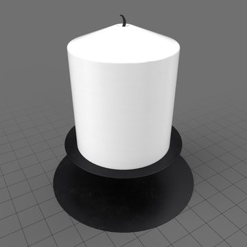 Small candle with holder