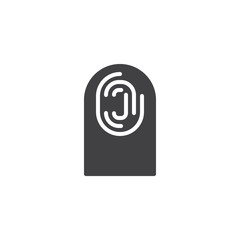 Finger print vector icon. filled flat sign for mobile concept and web design. Fingerprint simple solid icon. Symbol, logo illustration. Pixel perfect vector graphics