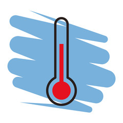 Thermometer symbol isolated