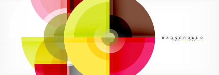 Vector fantastic circle modern geometric background template