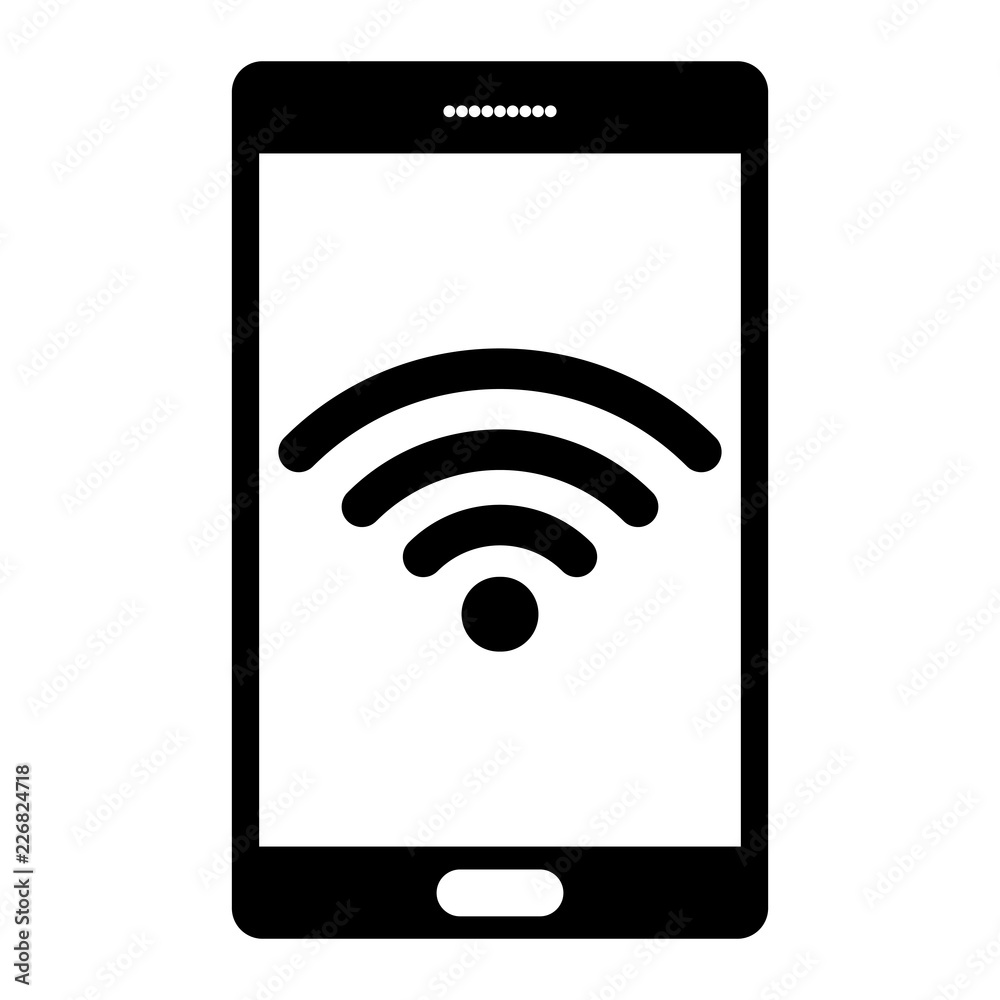 Poster smartphone sharing wifi hotspot for pattern and design,vector illustration