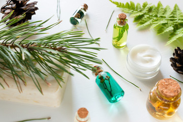 natural oils for face and body care close-up