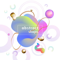 Fototapeta premium Colorful geometric background. Fluid shapes composition. Vector 