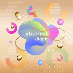 Fototapeta premium Geometric background. Fluid shapes composition. Vector illustration