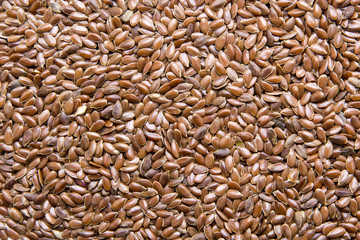 Scattered flax seeds