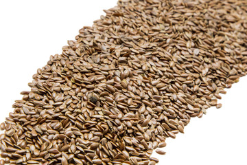 Scattered flax seeds