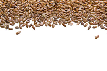 Scattered flax seeds