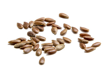 Scattered flax seeds