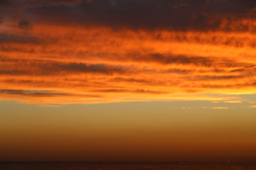 Photo background landscape sunset at the sea