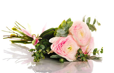 bunch of pale pink ranunculus