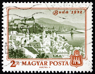Postage stamp Hungary 1972 Budapest, Centenary of Unification