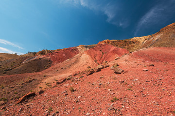 Valley of Mars landscapes in the Altai Mountains, Kyzyl Chin, Siberia, Russia