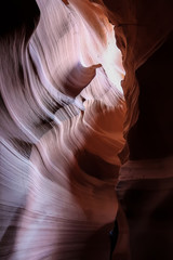 Beautiful of sandstone formations in upper Antelope Canyon, Page, Arizona