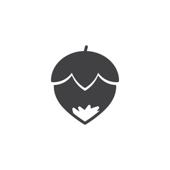 Hazelnut vector icon. filled flat sign for mobile concept and web design. Nut simple solid icon. Symbol, logo illustration. Pixel perfect vector graphics
