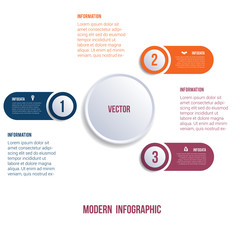 Visualization of business presentations by modern infographics 3 positions