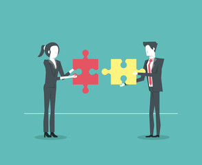 Business partners cartoon