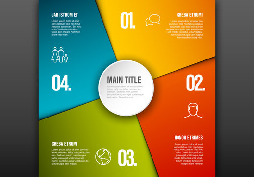 Colorful 4 Section Infographic Layout