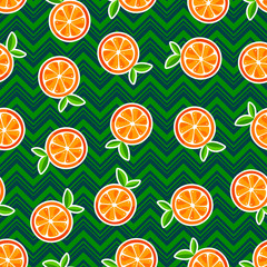 Cute seamless oranges