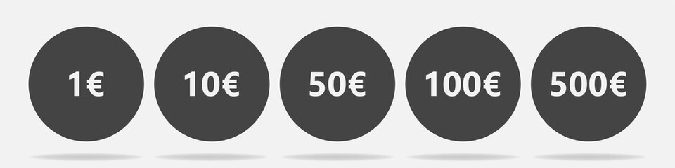 Set of money labels USA symbol. Dollar icon. Layers grouped for easy editing illustration. For your design.