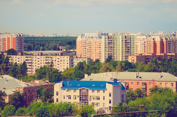 Fototapeta na wymiar Typical apartment buildings. Russia Moscow.