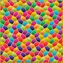 Background pattern with colored textured mosaic.