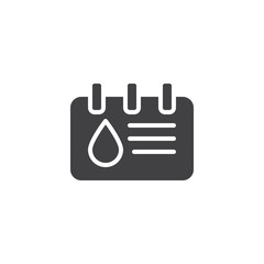 Donor Id card vector icon. filled flat sign for mobile concept and web design. donor identification card simple solid icon. Symbol, logo illustration. Pixel perfect vector graphics