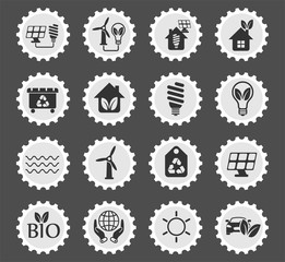 alternative energy icon set