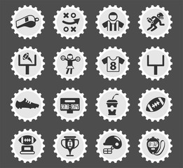 american football icon set