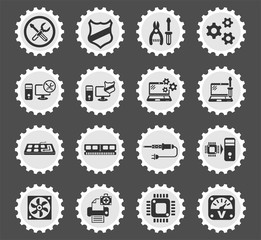 computer repair icon set