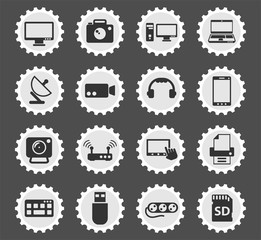 devices icon set