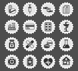 drug store icon set