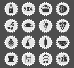 food and kitchen icon set