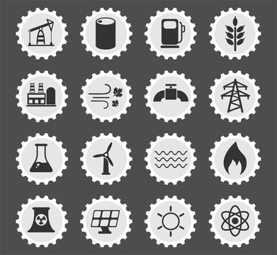 power generation icon set