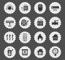 heating icon set