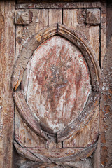 Obraz na płótnie Canvas Old wood door with peeling paint