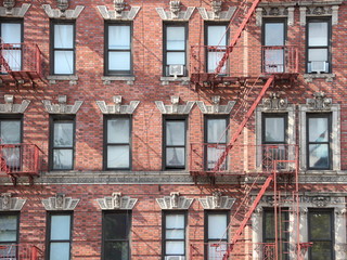 Fire Escape Stairs Outside Building New York
