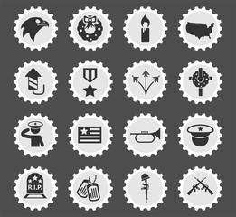 memorial day icon set