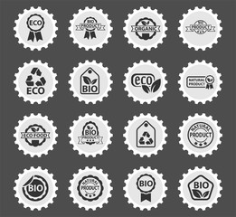 eco label icon set